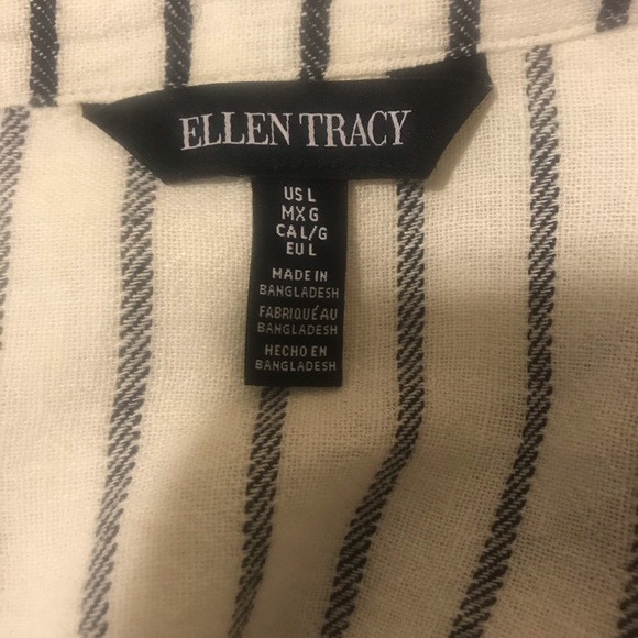 Ellen Tracy Tie Front Blouse - Picture 4 of 4